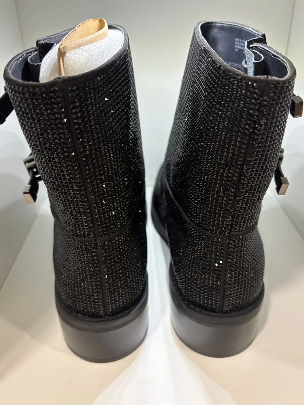 Michael Kors Darlington flat Black bootie with hot fixed stones